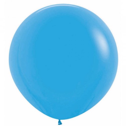 Pack of 3 Sempertex 60cm Fashion Blue Latex Balloons, perfect for vibrant party decor and long-lasting helium support.