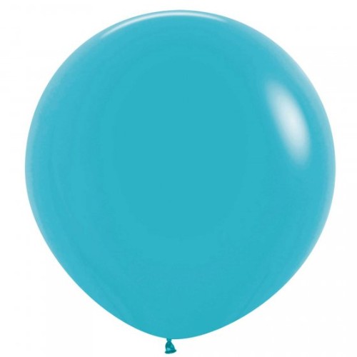 Sempertex 60cm Caribbean Blue Latex Balloons in a pack of 3, ideal for vibrant party decor and celebrations.