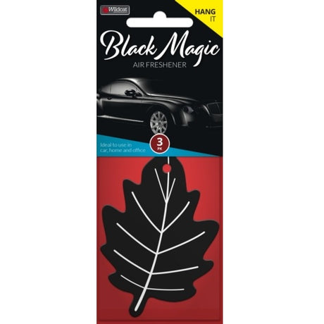 Stylish pack of 3 air fresheners in leaf shape, featuring Drakkar Noir scent for lasting freshness in any environment.