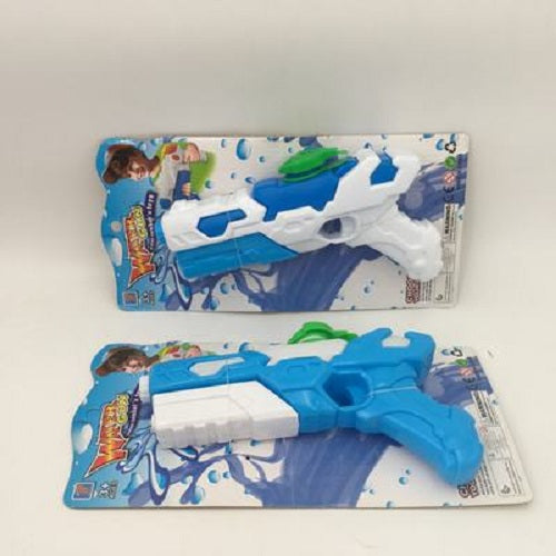 Colorful set of 6 air pressure water guns, perfect for outdoor fun, shooting water up to 30 feet, designed for comfort and ease of use.
