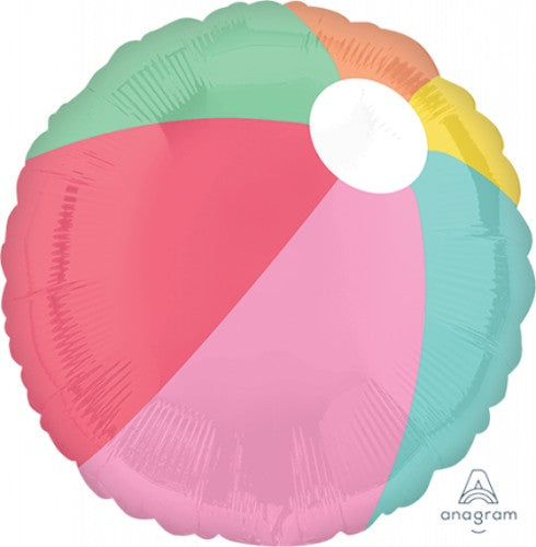 Colorful 45cm Just Chillin Beach Ball designed for fun and games at the beach or pool, lightweight and portable for easy play.