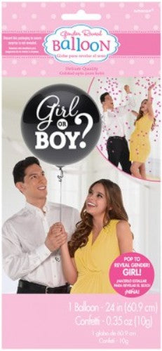 60cm Latex Balloon - Girl Reveal He Or She Girl Or Boy?