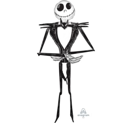 Airwalker Jack Skellington balloon, 76cm x 213cm, perfect for Halloween and themed parties, featuring a beloved character design.