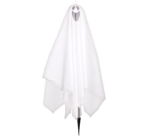 Large 91cm fabric ghost with stake for outdoor Halloween decorations, perfect for spooky parties and haunted houses.