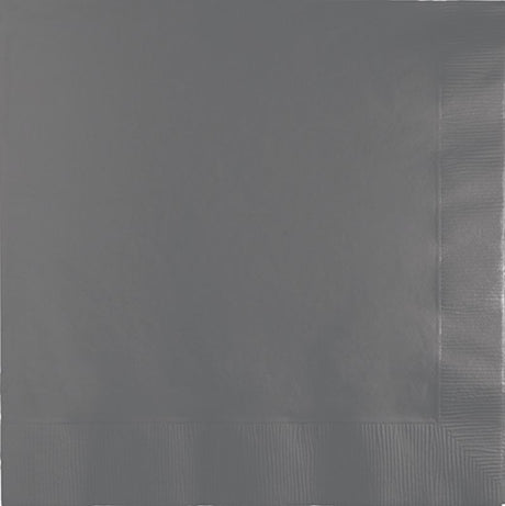 Glamour Gray Lunch Napkins pack of 50, elegant and durable disposable napkins perfect for any stylish event or gathering.