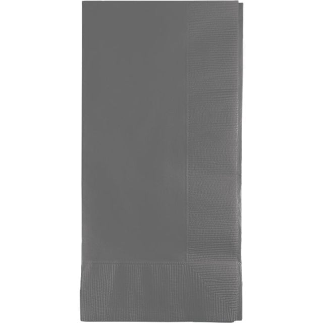 Elegant gray dinner napkins in a pack of 50, perfect for enhancing table settings at any occasion.