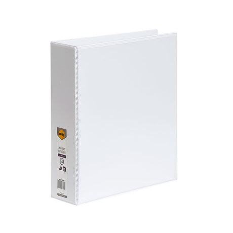 Marbig C/View Insert Binder A4 50mm in White, features a clear overlay and eco-friendly design, ideal for organizing documents.