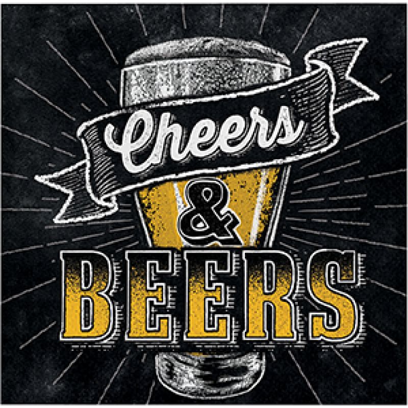 Cheers & Beers Beverage Napkins  (Pack of 16)