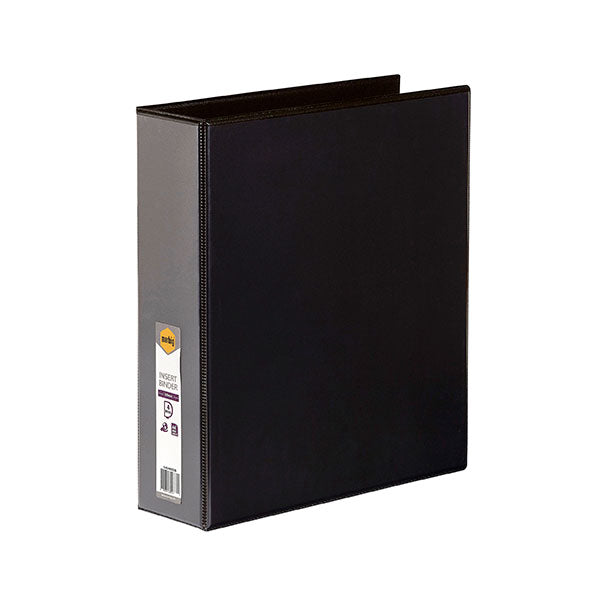 Marbig A4 4-Drawer Binder in sleek black, featuring customizable overlays and eco-friendly materials for organized storage.