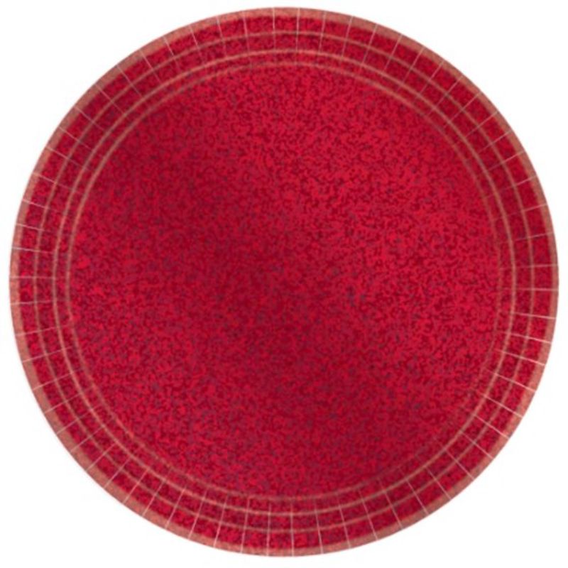 Prismatic 17cm Apple Red Round Plates - Pack of 8