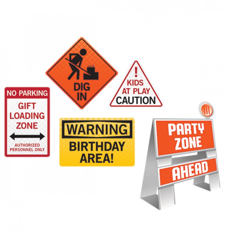 Big Dig Construction Decorating Kit Easel & Wall Signs  (Pack of 5)