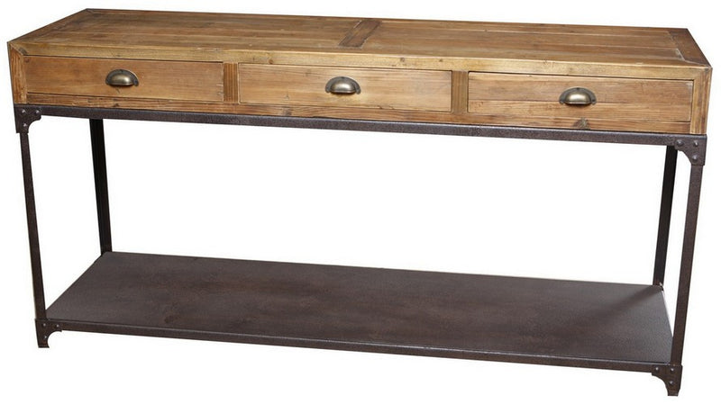 Console Table Metal Shelf - 160cm