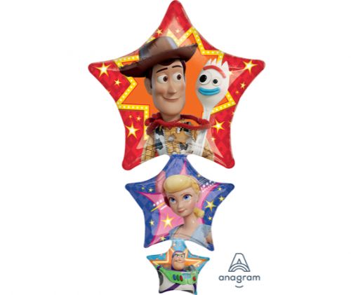 Supershape XL balloon featuring Woody and Buzz Lightyear, perfect for Toy Story 4 themed parties and celebrations.