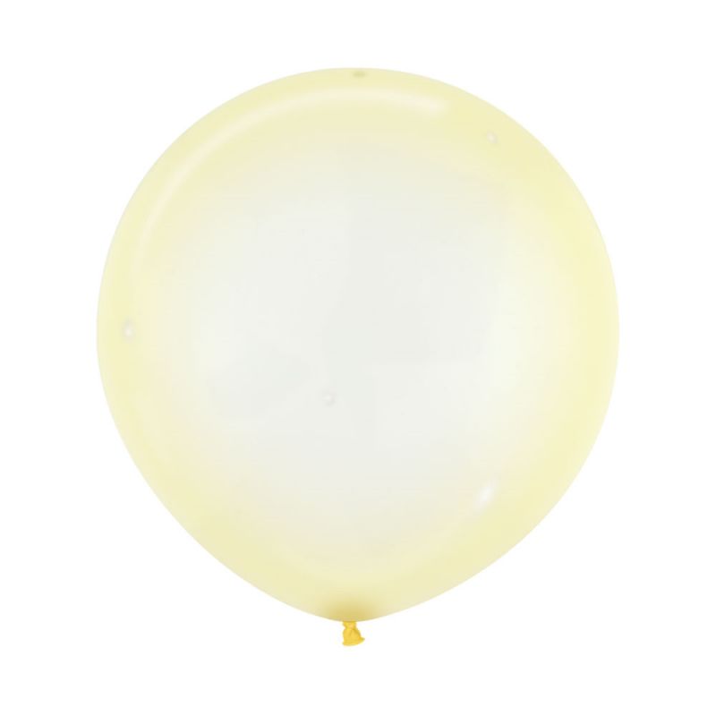 Balloon 60cm Crystal Pastel Yellow 321   (Pack of 3)