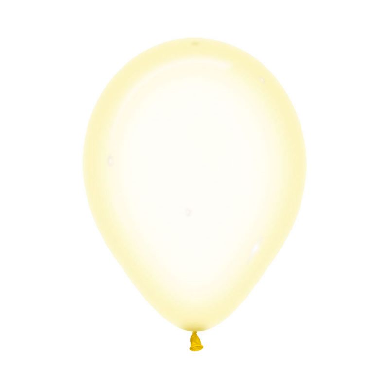 Vibrant 30cm pastel yellow balloons in a pack of 100, perfect for adding elegance to any celebration or event decor.