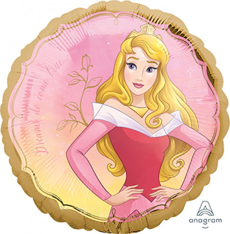 45cm Aurora Once Upon A Time foil balloon with vibrant design, perfect for adding whimsical charm to celebrations.