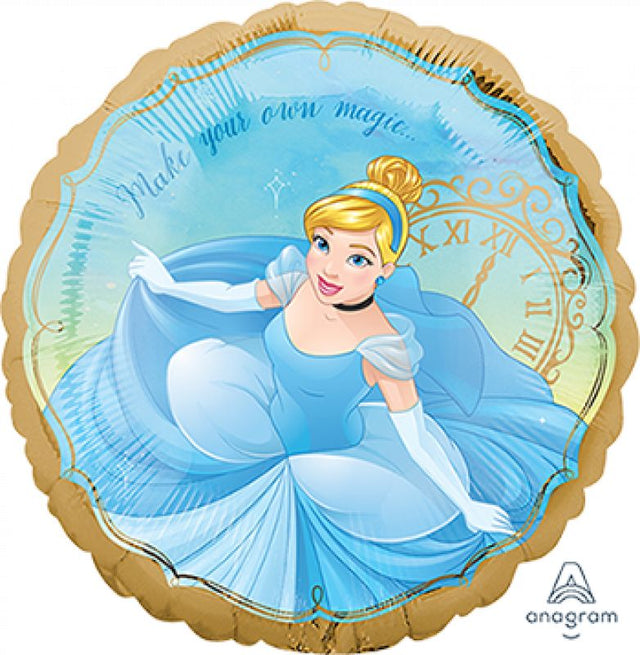 Cinderella foil balloon, 45cm, featuring vibrant colors and exquisite detailing, perfect for themed parties and celebrations.