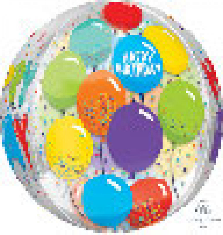 Balloon - Orbz Xl Happy Birthday Celebration Clear
