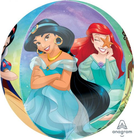 Orbz XL foil balloon featuring Disney princesses, perfect for magical celebrations and themed parties.