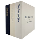 Elegant coffee-table photo album with a natural cloth cover, featuring "The Story of You" embossed, perfect for preserving memories.