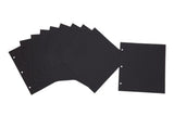 Black drymount refill sheets for photo albums, 210x280mm, pack of 10, acid-free for memory preservation.