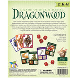 "Dragonwood Card Game featuring adventure, strategy, mythical creatures, and exciting dice challenges for ages 8 and up."