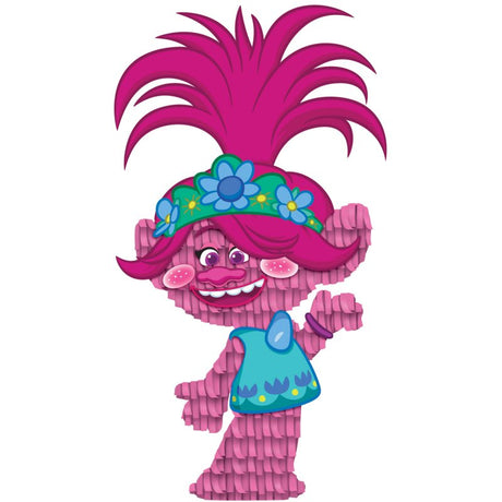 Vibrant 17cm Trolls World Tour mini decoration featuring beloved characters, perfect for kids' rooms and themed events.