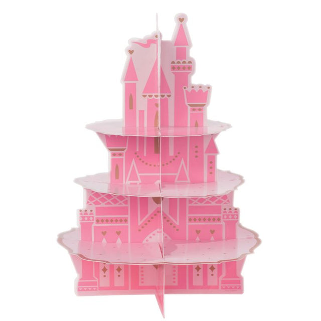 Disney Princess 3 Tier Treat Stand featuring a castle design, ideal for magical parties and displaying desserts.