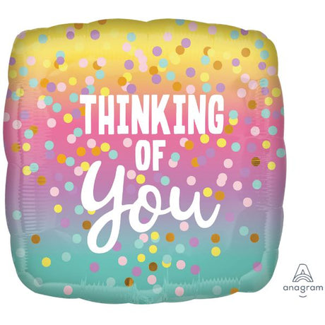 Pastel dot foil balloon, 45cm, perfect for celebrations and expressing warmth in any occasion.