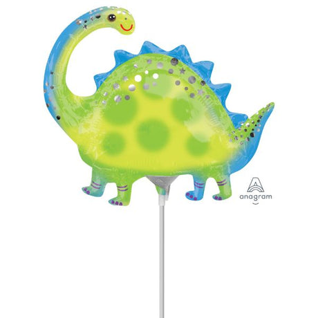 Colorful Mini Shape Stegosaurus Dinosaur Balloon, perfect for dinosaur-themed parties and fun celebrations.