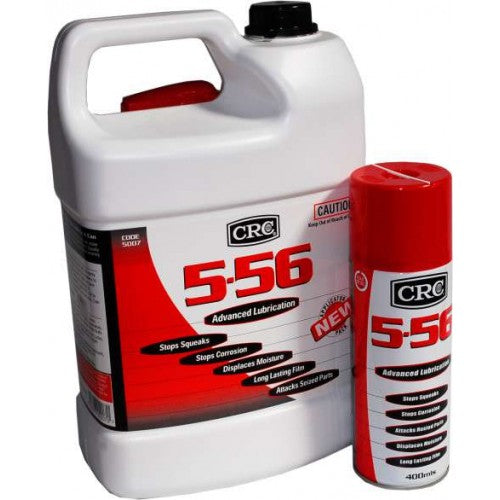 CRC Penetrating Oil 5.56 4 Litre can, designed for lubrication and rust protection of tools and machinery.