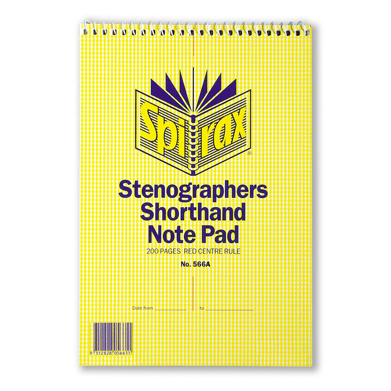 Spirax 566a Note Book Steno T/O 200 Pg