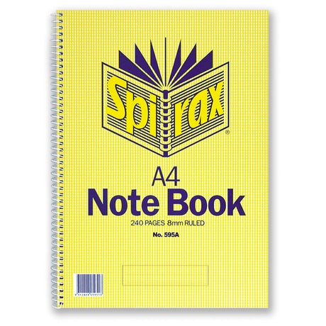 A high-quality A4 notebook with 240 pages, side opening, ruled lines, and a durable cover for note-taking and organizing.