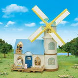 Celebration Windmill Gift Set features a charming windmill, Polar Bear figures, and blue woodgrain furniture for imaginative play.