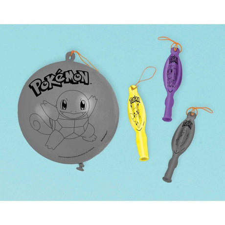 Vibrant Pokémon punch balloons, 40CM, perfect for parties, featuring beloved characters for endless fun and nostalgia.