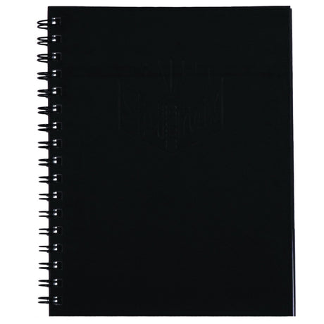 SPIRAX 511 Hard Cover Book in black, 225x175mm, 200 pages with ruled lines and durable binding for smooth writing.