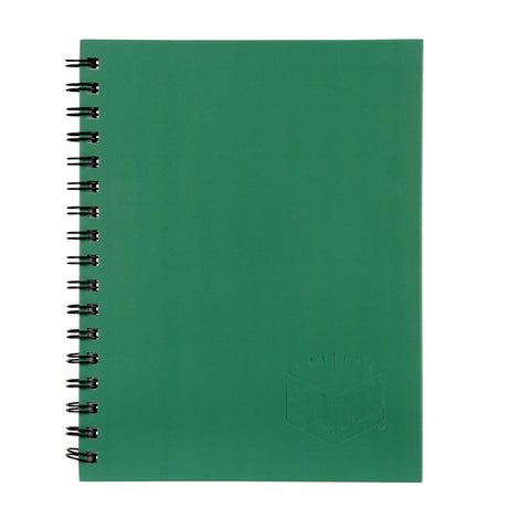 SPIRAX 511 hard cover notebook in green, 200 pages, 7mm ruled lines, sturdy binding, with a 4-year calendar.