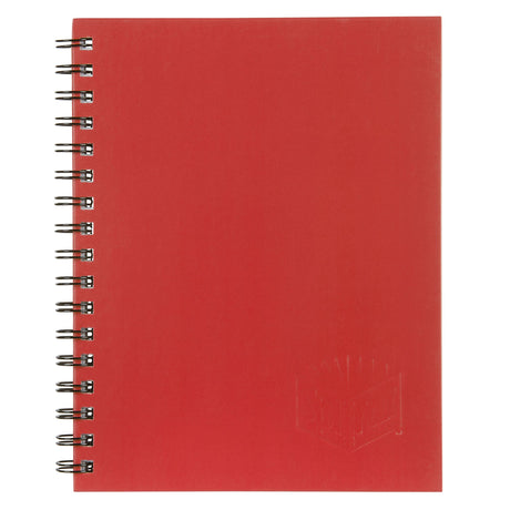 A4 red hard cover notebook with 200 pages, durable binding, 7mm ruled lines, and bonus 4-year calendar for organized note-taking.