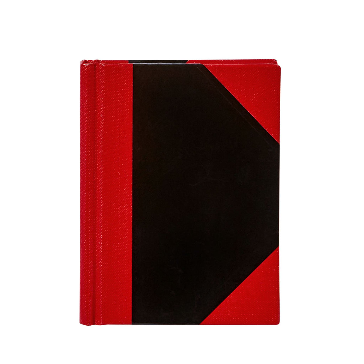 Spirax A7 casebound notebook with a black and red cover, featuring 200 ruled pages and durable hardbound design.