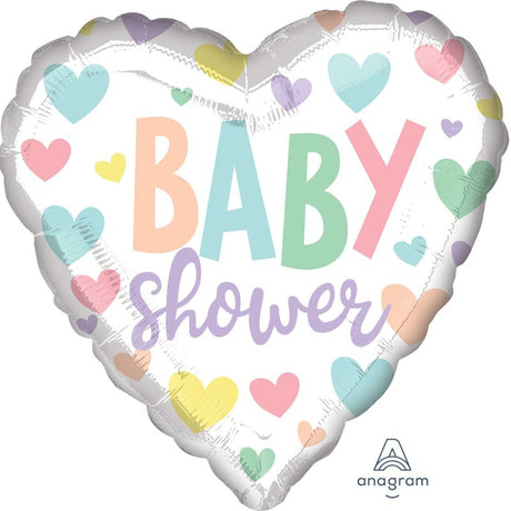 Vibrant 45cm self-sealing foil balloon with 'Love' theme, perfect for baby showers and celebrations.