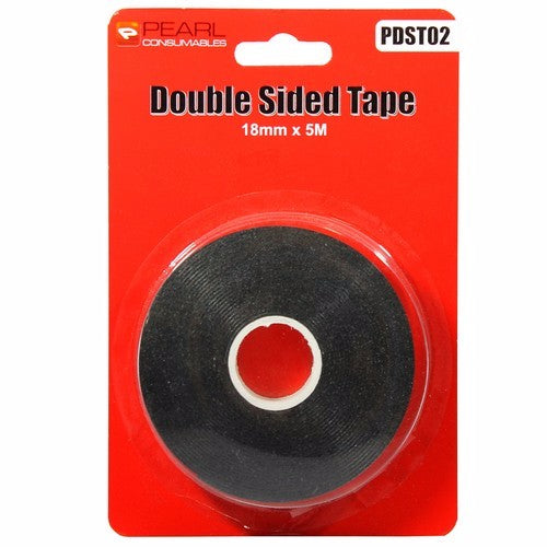 Double sided tape by PEARL, 5M x 18mm, strong adhesive for crafts, repairs, and DIY projects, easy to cut and use.