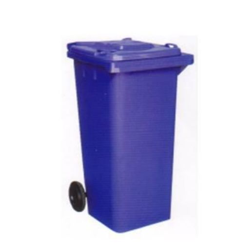 Vibrant red 240L wheelie bin with durable design and robust wheels for efficient waste management outdoors.