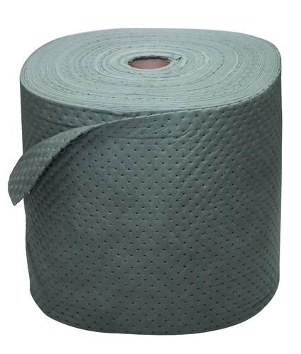 General purpose sorbent roll, 40cm x 50m, ideal for absorbing oil and water spills, featuring perforations for easy use.