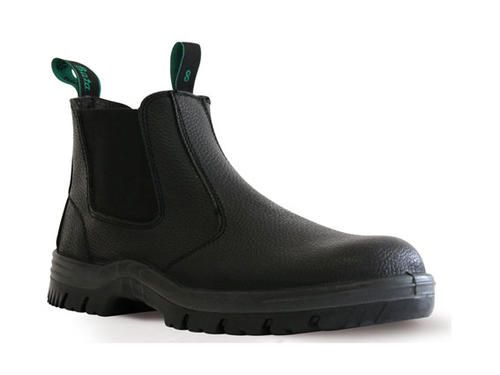 Bata Hercules Safety Boots in black, size 8, featuring DDPU sole, oil and acid resistance, and heat resistance up to 130 degrees.