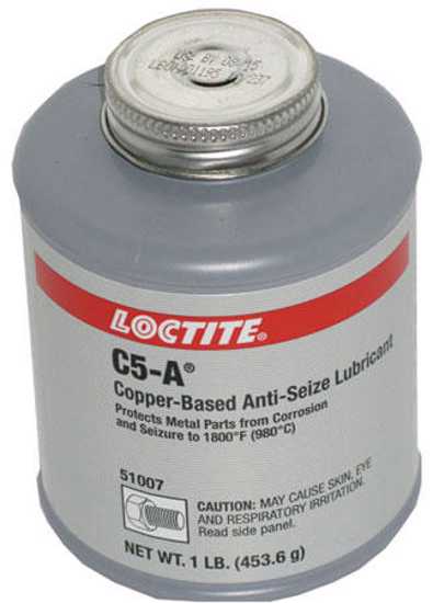 Loctite LB 8008 Anti Seize Copper 51007, featuring copper and graphite, prevents rust and corrosion at high temperatures up to 982°C.