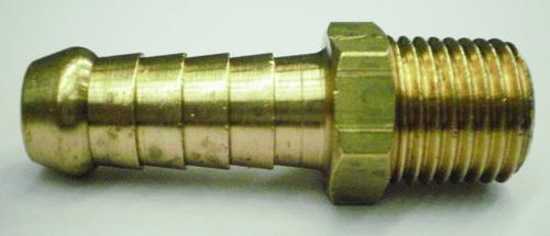 Alt text: Durable 8mm hosetail to 1/2" male BSPT fitting for secure plumbing connections and efficient fluid transfer.