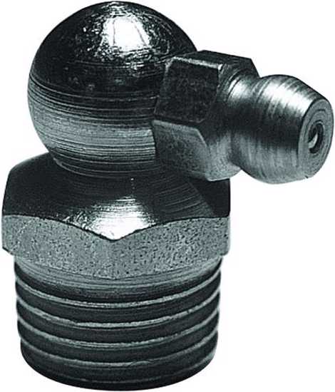 Stainless steel 1/8 BSP grease nipple, 90-degree design for easy lubrication access in marine and industrial environments.