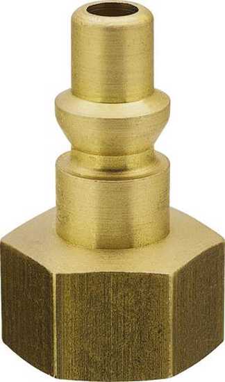 Ludecke brass adaptor for 1/4" female BSP thread, durable, corrosion-resistant, ideal for pneumatic systems and workshops.