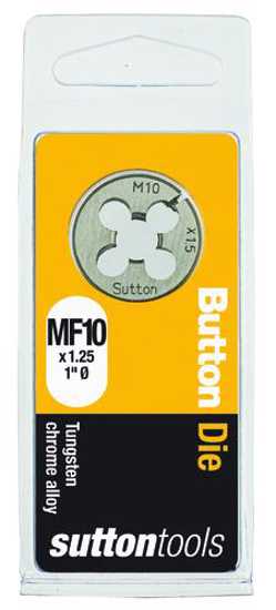 Die button with a 1-inch diameter and 8x1mm fine specifications, ideal for precision machining.