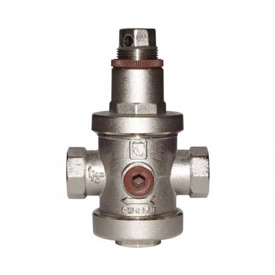 Itap Art 143 Water Pressure Reducing Valve 25mm, nickel-plated brass, adjustable pressure from 1 to 6 bar, durable and reliable.
